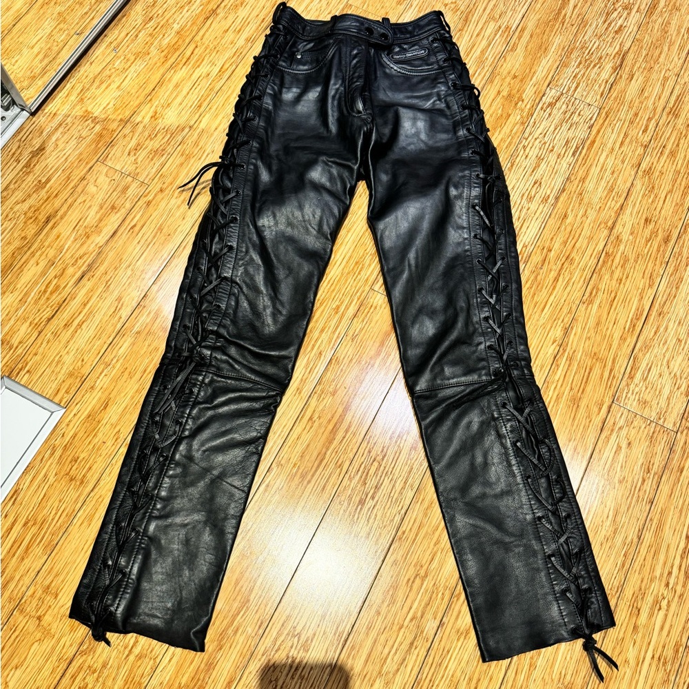 Vintage Harley Davidson genuine leather pants